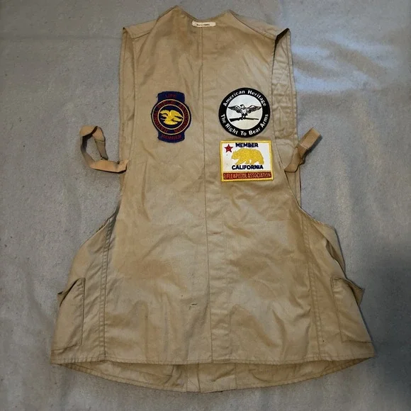 Vintage 10x SPORTSMAN Shooting Vest CLUB USMC Major General Walter Great Farrell